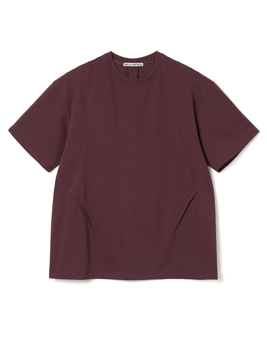 Dainty Curve Detail T-Shirts [Burgundy]