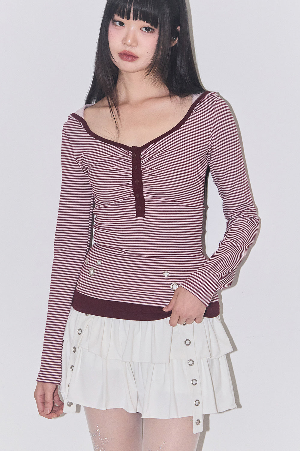 Cancan Layered Lip Skirt White