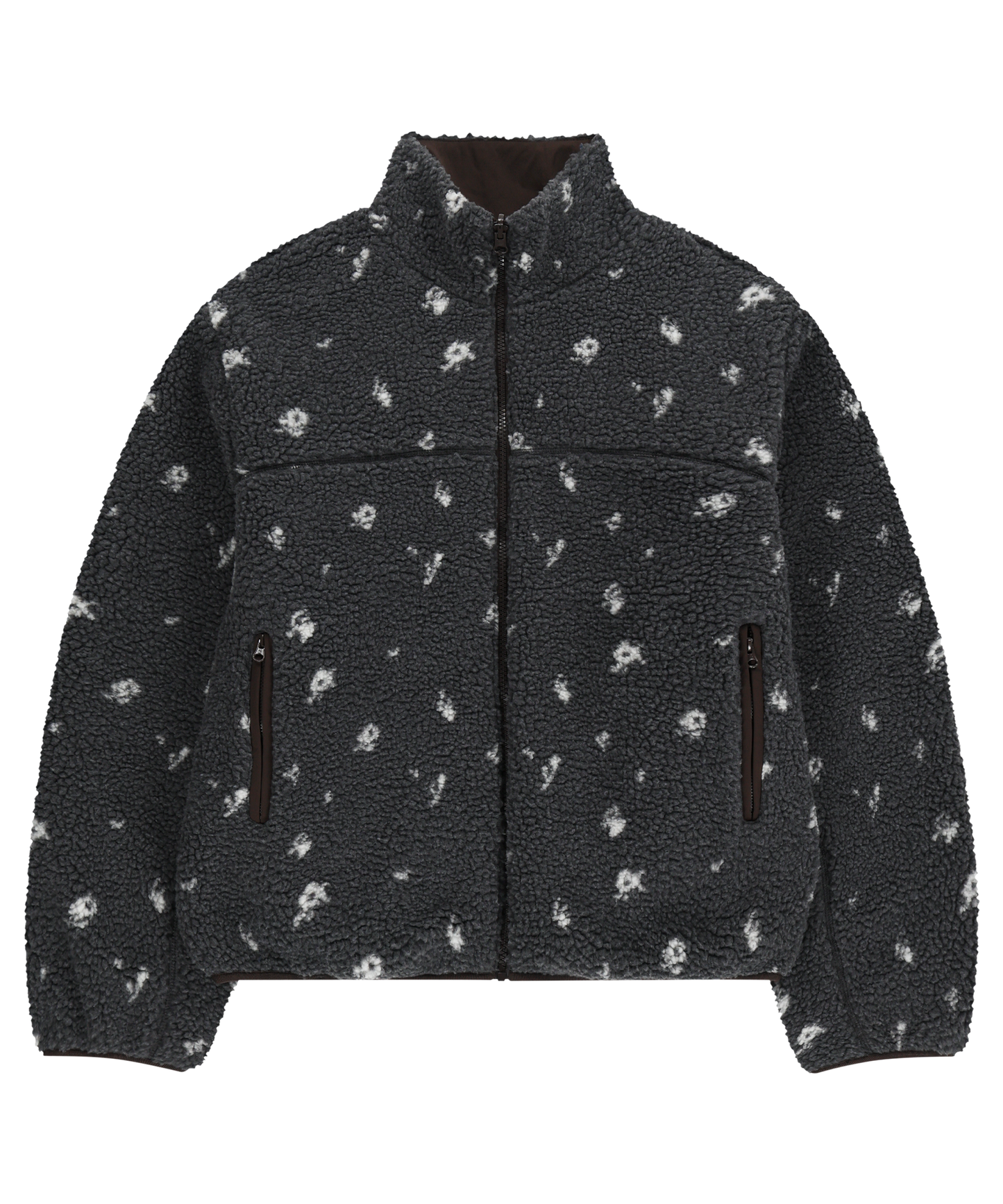 PETAL REVERSIBLE FLEECE JACKET GRAY