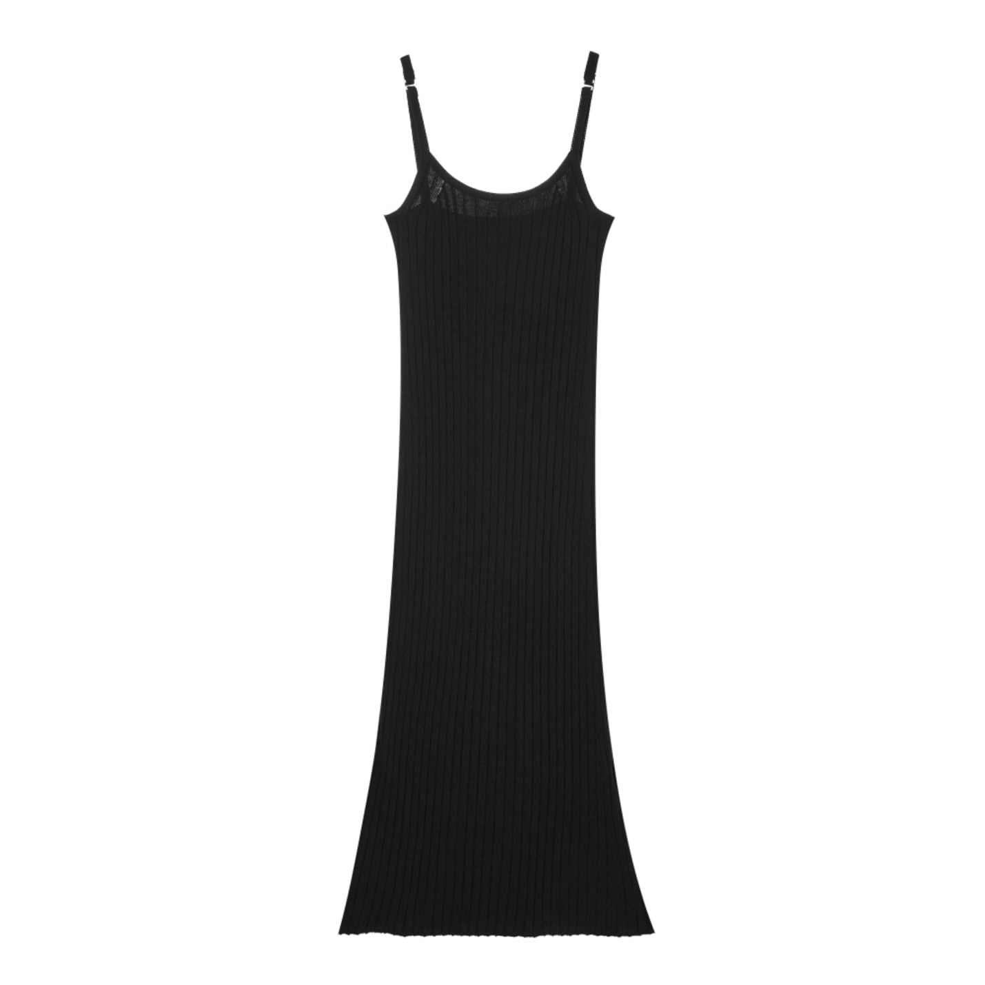 SUSPENDERS RIBBED KNIT DRESS IVORY / 2 COLOR