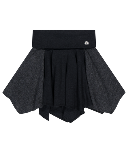 FOLDING UNBALANCED SKIRT / 2 Color