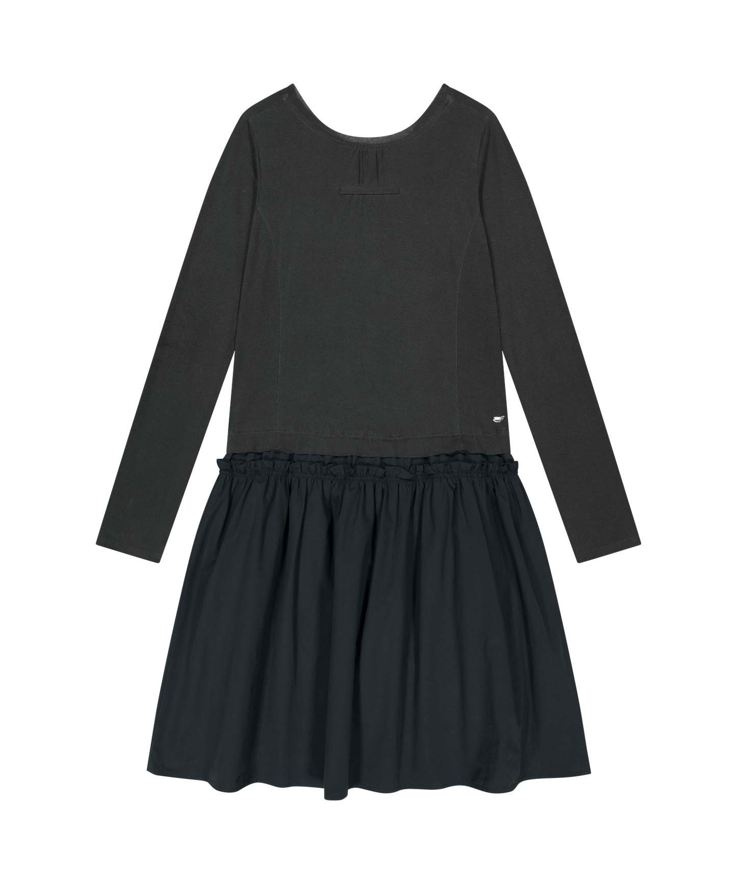 2WAY SHIRRING ONE PIECE BLUE CHARCOAL