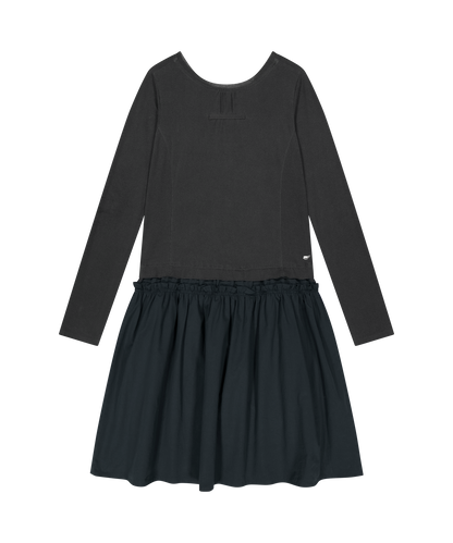 2WAY SHIRRING ONE PIECE BLUE CHARCOAL