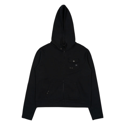 TCM easy pocket hooded zip-up (black)
