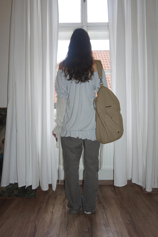 Three-Way Twill Bag Beige