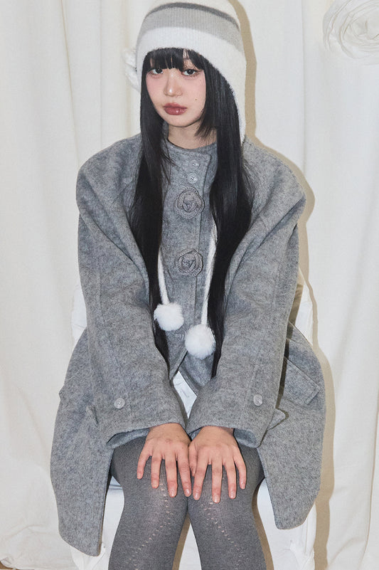 Fleur Half Coat Gray