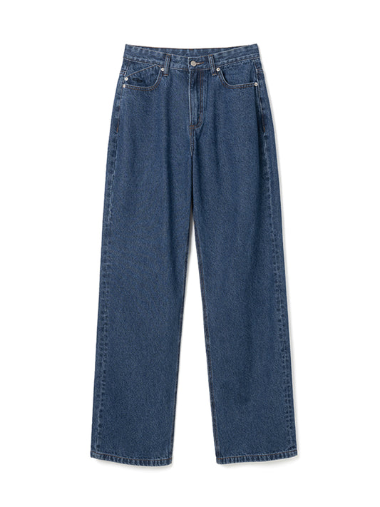 Straight Denim Jeans [Deep Blue]