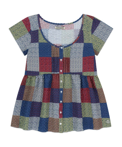 PINTUCK BLOUSE MULTI 