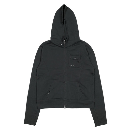 TCM easy pocket hooded zip-up (charcoal)