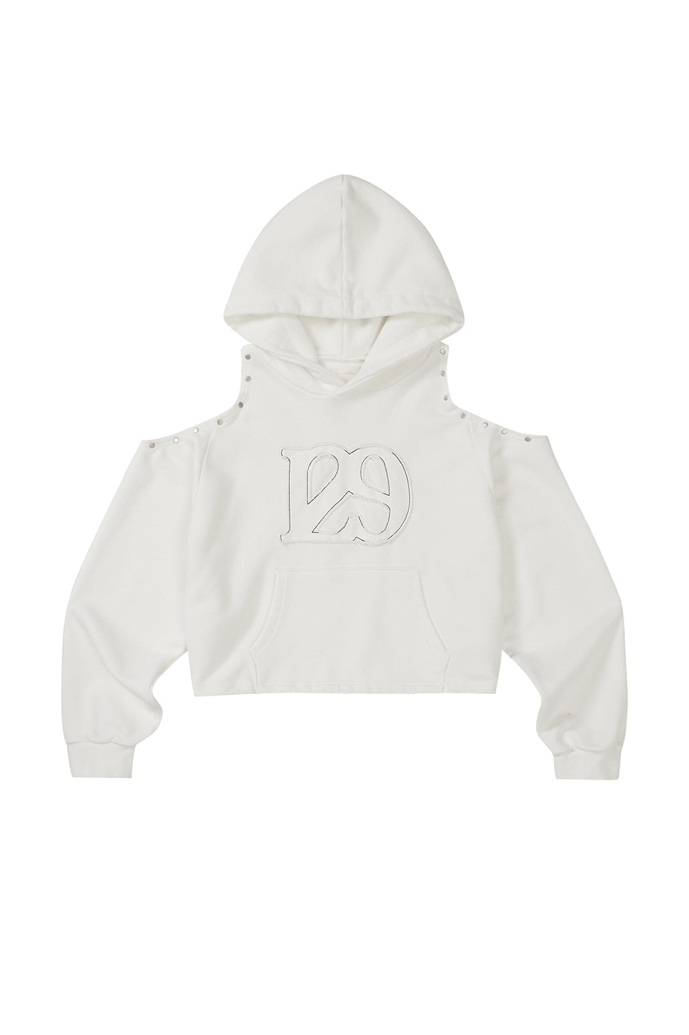 129 Cutout Overfit Hoodie / White