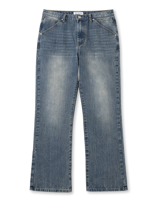 Slim Straight Fit Denim Pants [Light Blue]