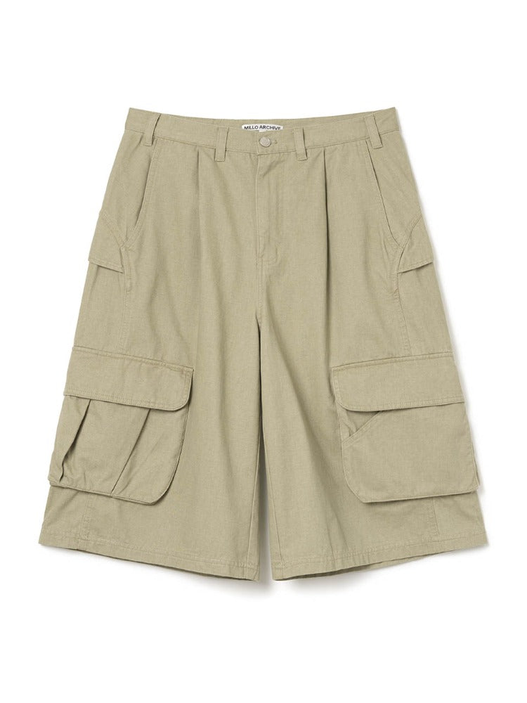 Wide Cargo Pants [Beige]