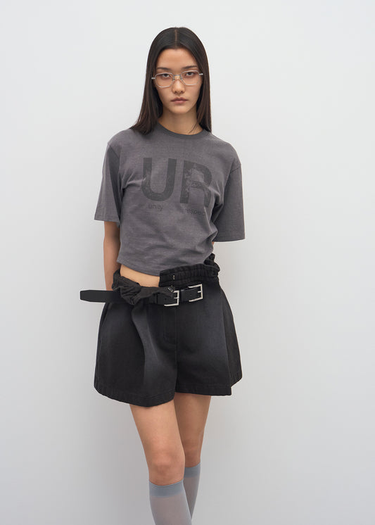 PRINTED CROPPED T-SHIRTS /  2 Color