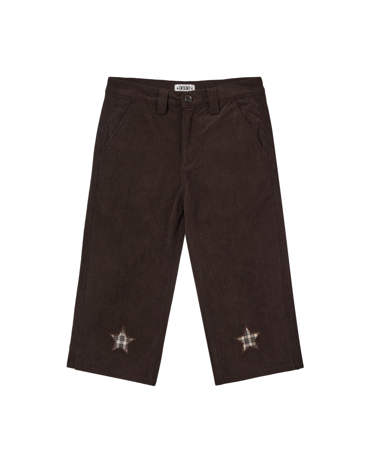 STAR PATCH CAPRI CORDUROY PANTS [BROWN]