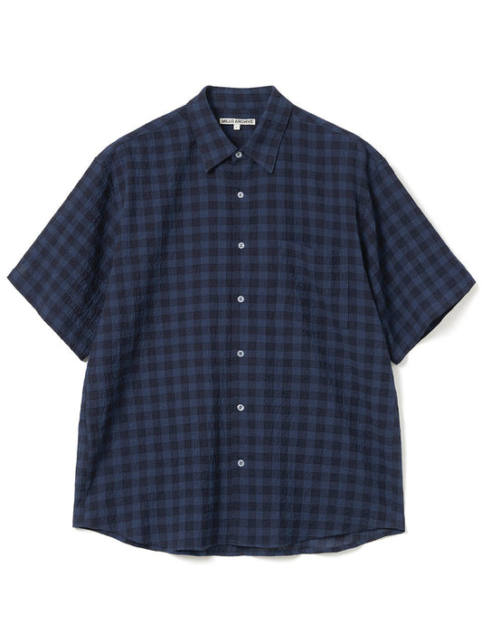 Wade Pattern Half Shirts [Blue]