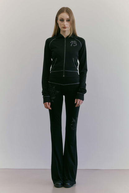 [Sculptor X Ed Hardy] Jersey Track Zip-Up Black