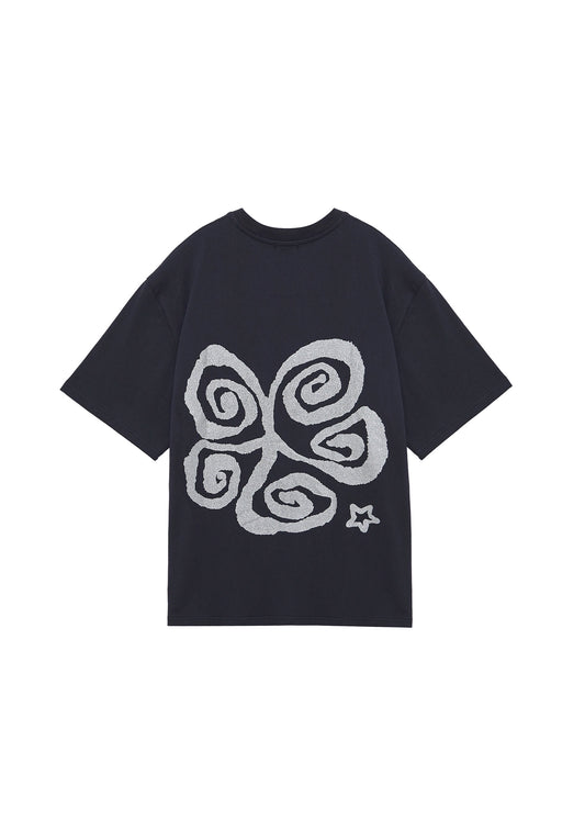 Spiral T shirt [Navy]