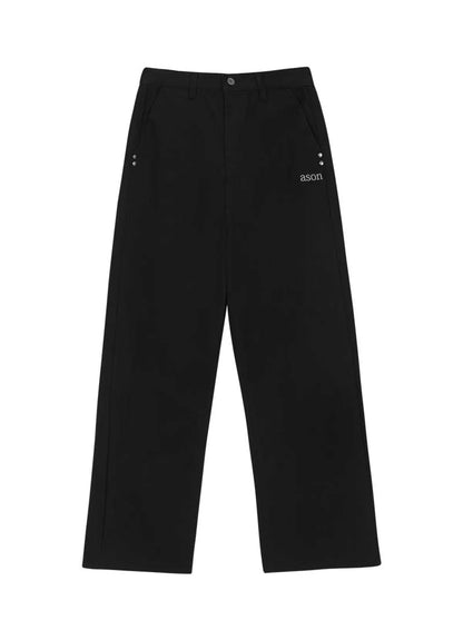 SMOG WIDE PANTS - BLACK