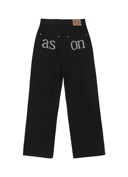 SMOG WIDE PANTS - BLACK