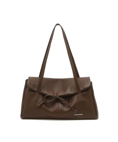 bella Ribbon Shoulder Bag - brown
