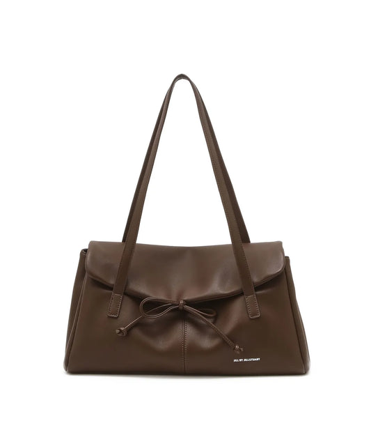 bella Ribbon Shoulder Bag - brown