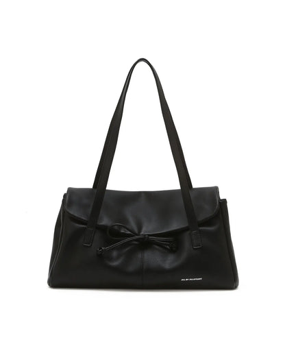 bella Ribbon Shoulder Bag - black