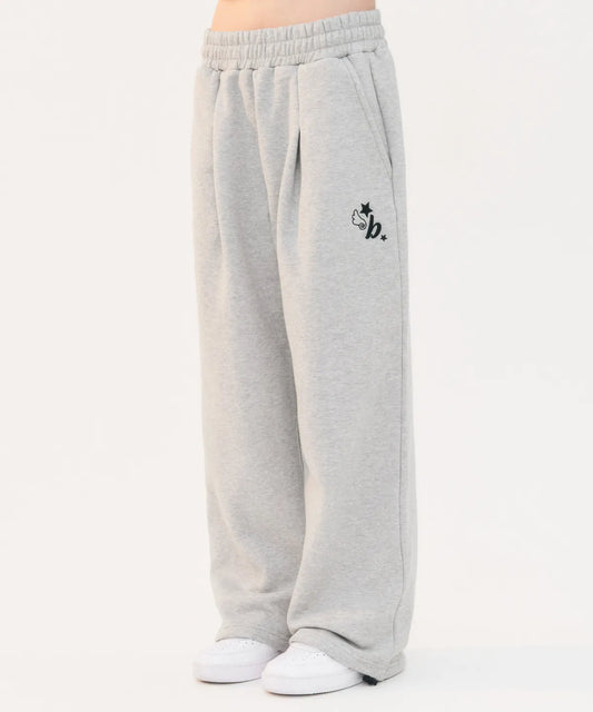 Angel star patch sweatpants / Grey