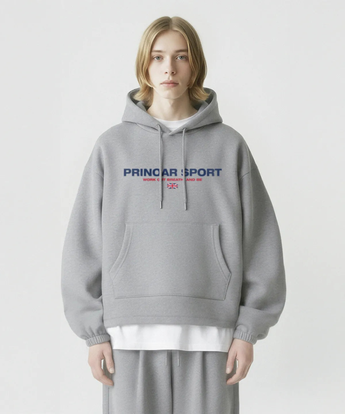 Sports String Overfit Two-Way Hooded Zip-Up / 2 Color