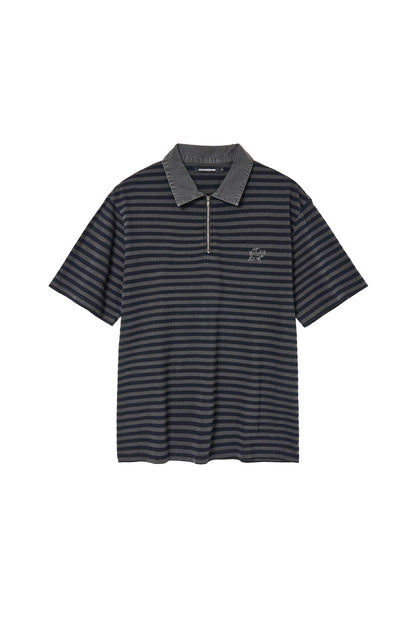 VTG Stripe Polo Tee 1/2 Blue
