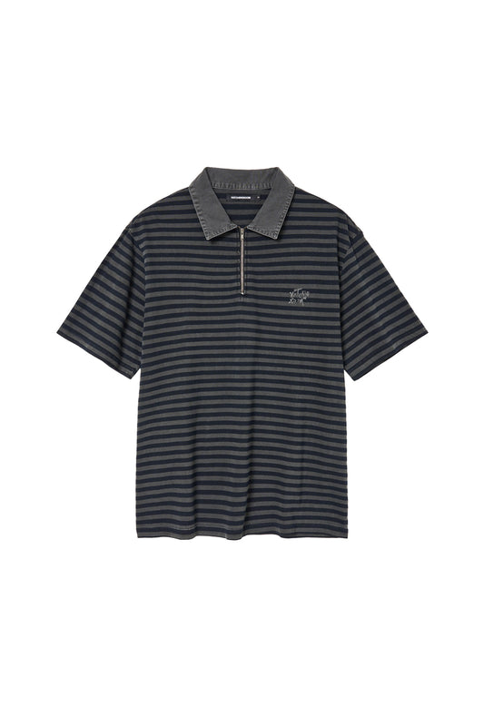 VTG Stripe Polo Tee 1/2 Blue