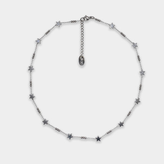 Hematite Star Chain Necklace