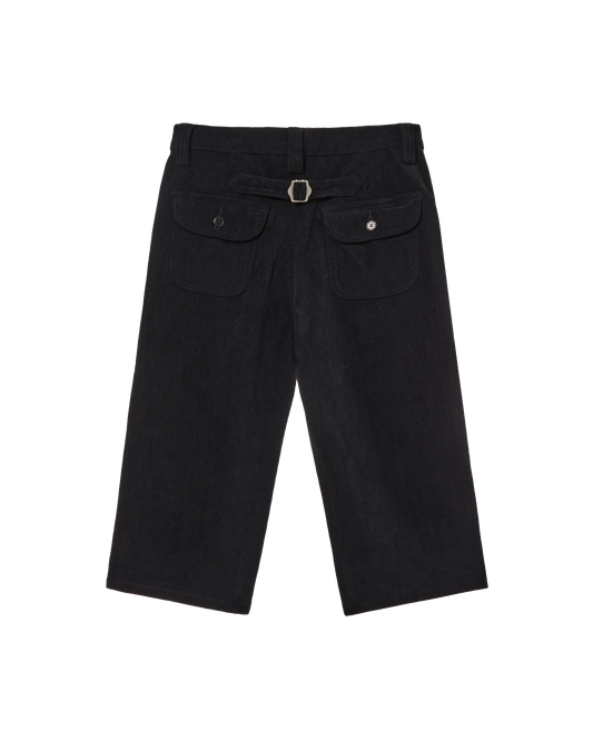 STAR PATCH CAPRI CORDUROY PANTS [BLACK]
