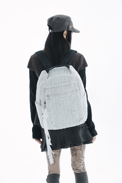 Quilted multi back-pack (Ivory)