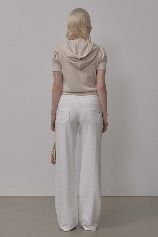 Faith Cotton Track Pants White