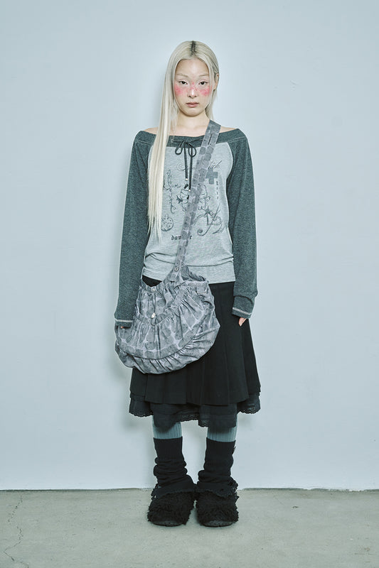 Stardust printed cross bag (Charcoal)