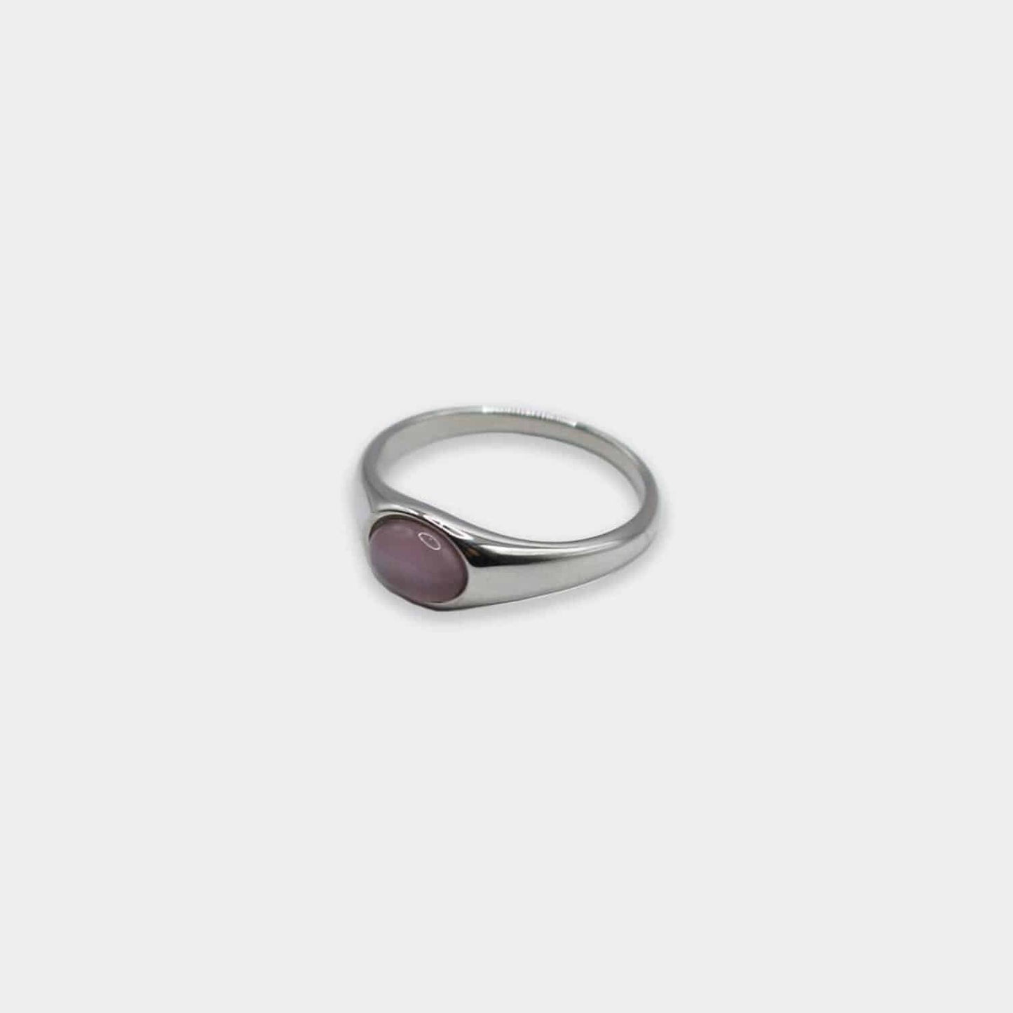Cat's Eye Oval Stone Ring / 2 Color