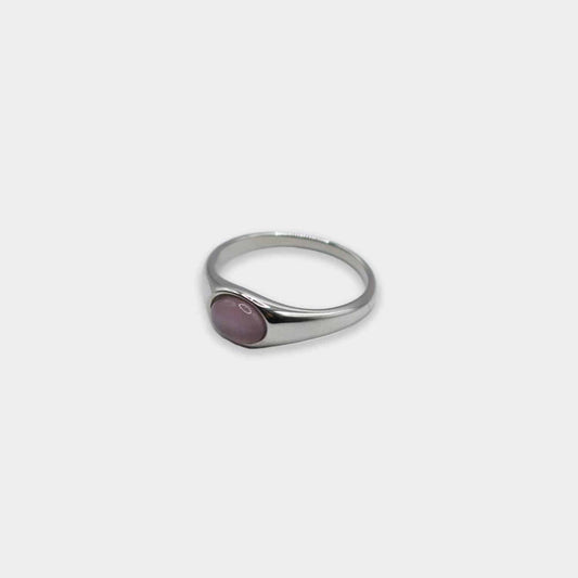 Cat's Eye Oval Stone Ring / 2 Color