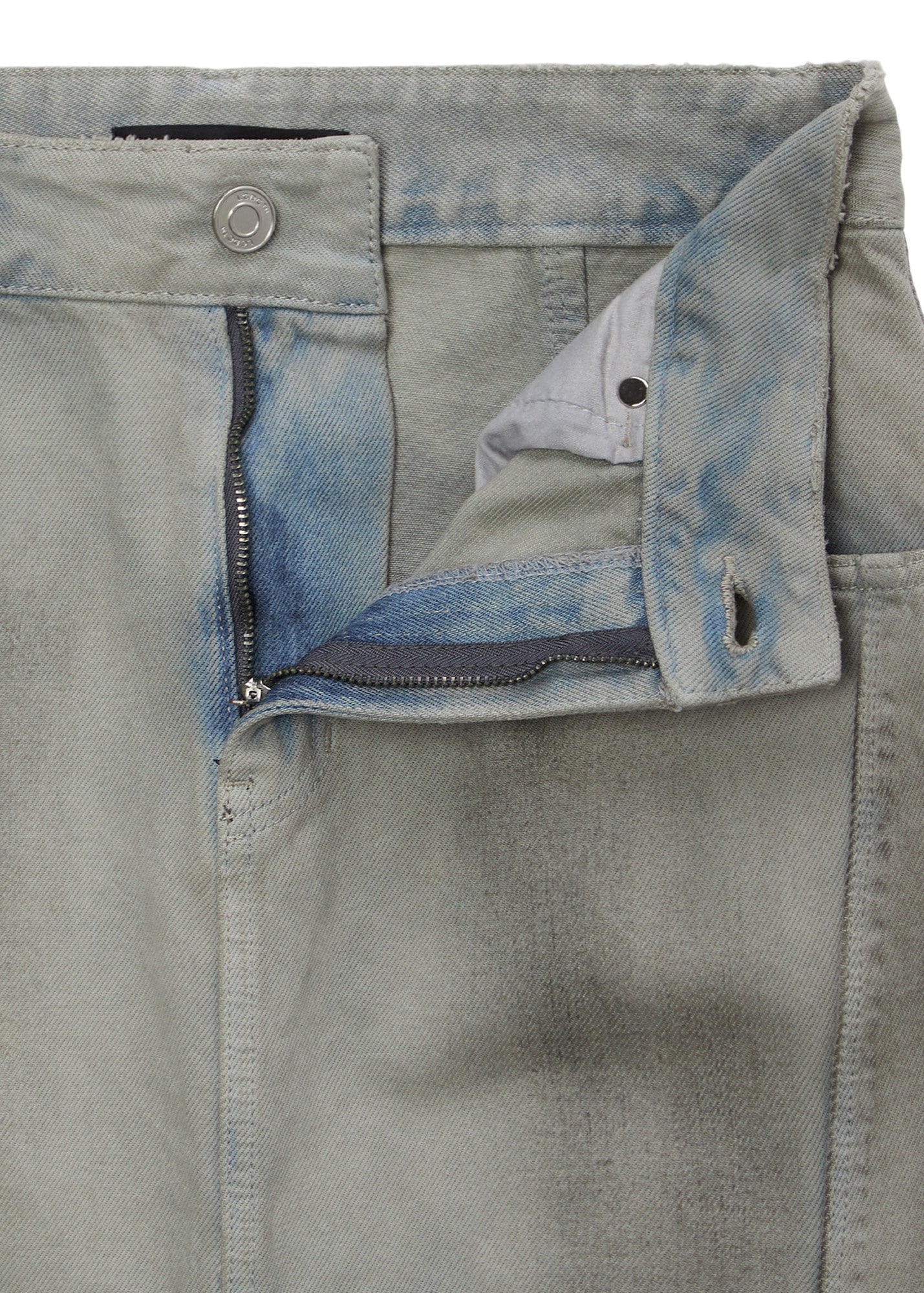 DIRTY WASHED DENIM SKIRT (DUSTY GREY)