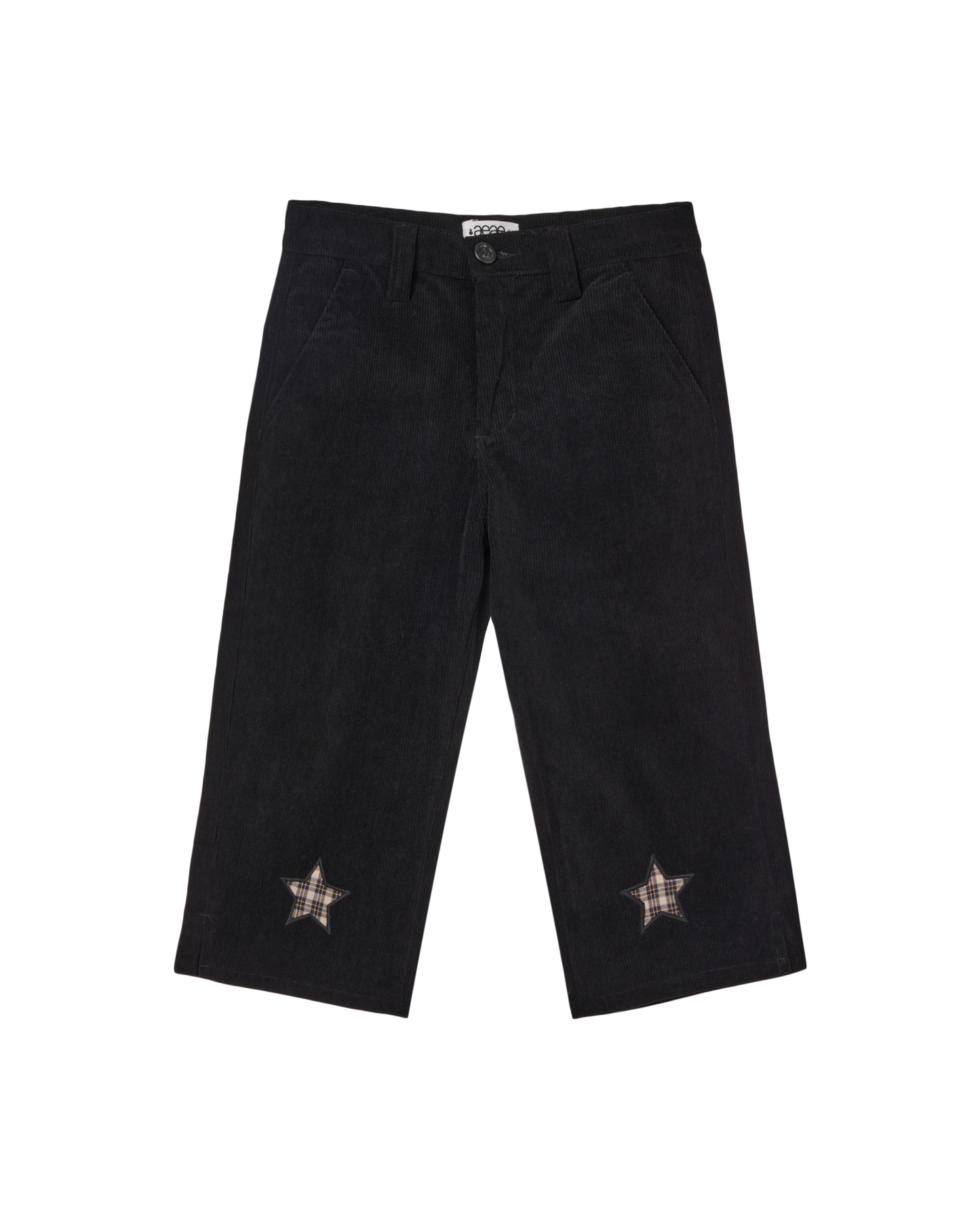 STAR PATCH CAPRI CORDUROY PANTS [BLACK]