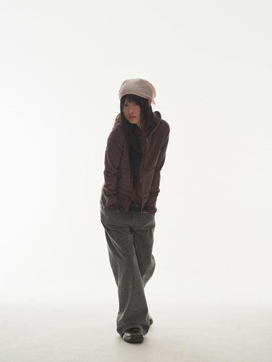 FLOWER PATTERN PANTS NAVY