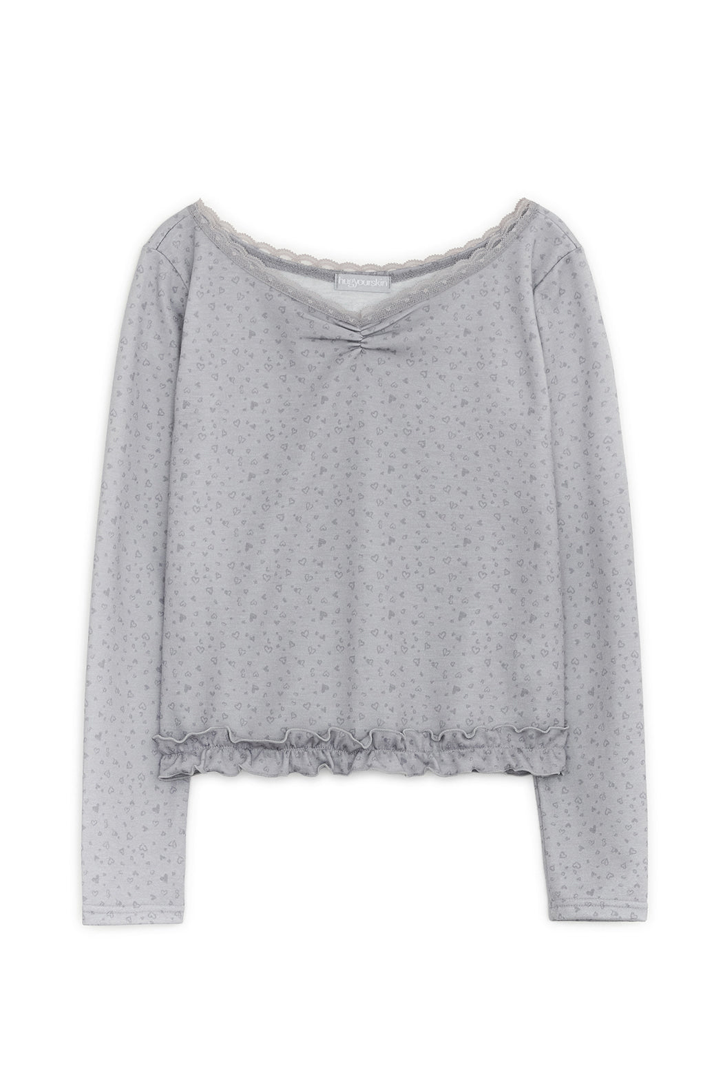 Frill leopard T (Gray)