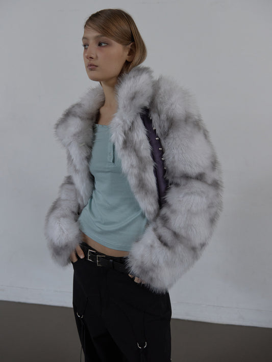 FAUX FUR JACKET / WHITE