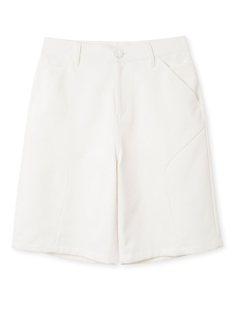Twill Curved Pants [White]