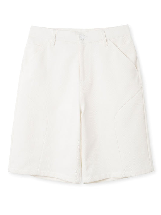 Twill Curved Pants [White]