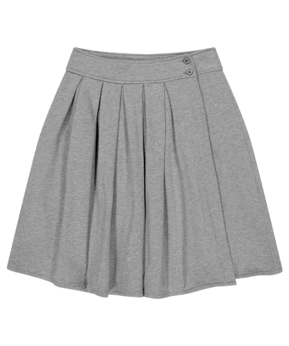 COZY SWEAT WRAP SKIRT MELANGE GRAY