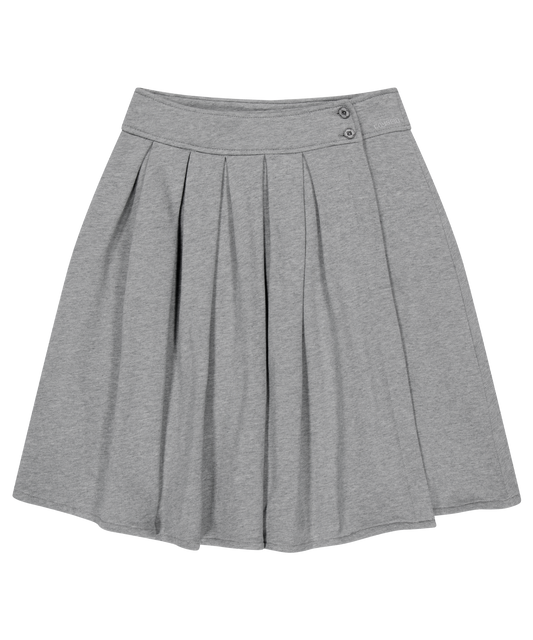 COZY SWEAT WRAP SKIRT MELANGE GRAY