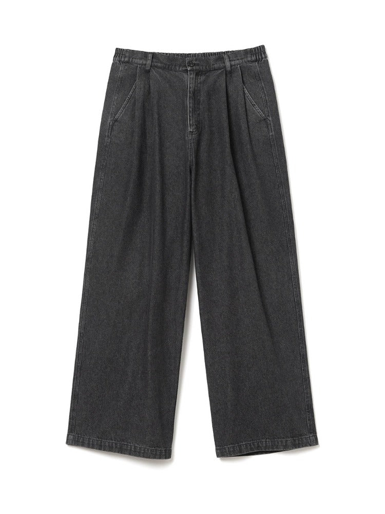 Easy Drop Denim Pants [Black]