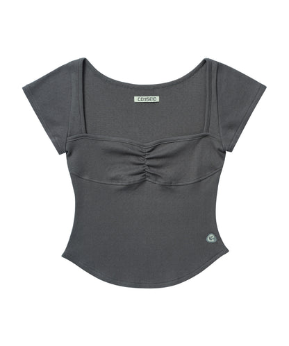 PUNCHING SHIRRING TOP / 2 Color