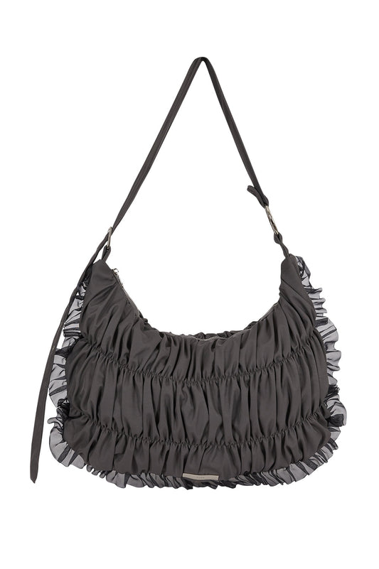 Frill Bubble Big Cross Back Charcoal