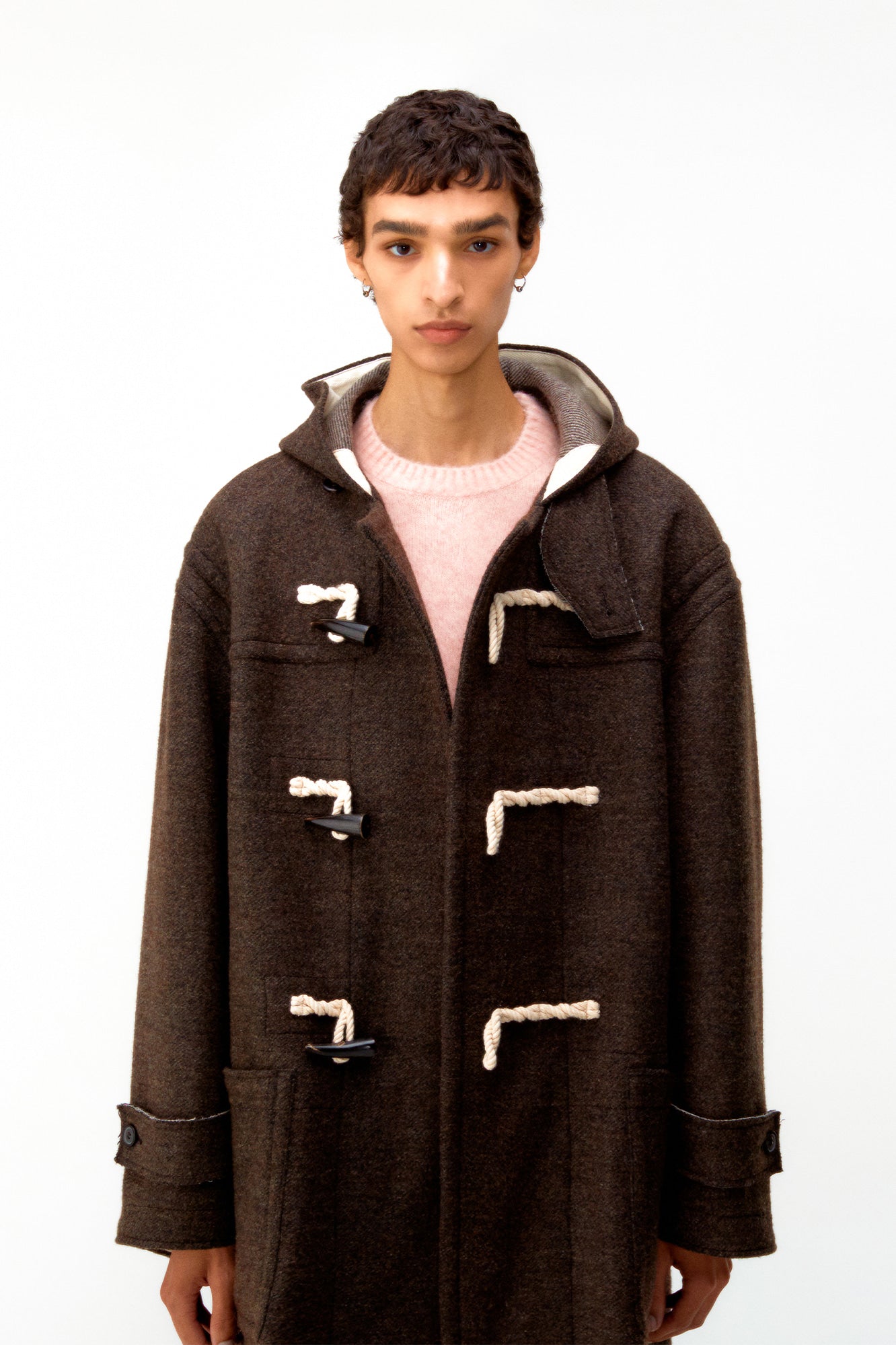 Oversized Alpaca Blend Duffel Coat / 2 Color